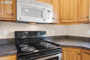 kitchen featuring black electric range