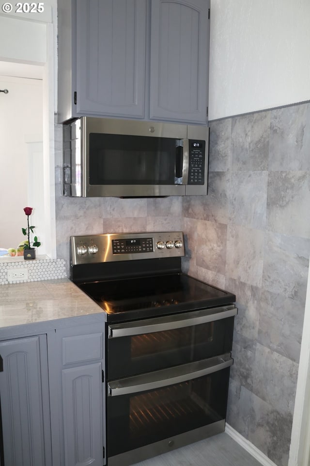 kitchen with stainless steel appliances