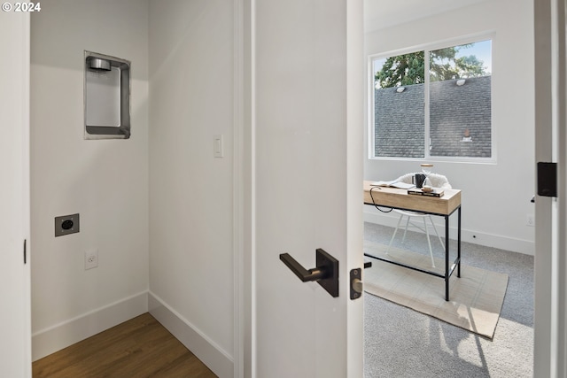 interior space featuring hardwood / wood-style flooring