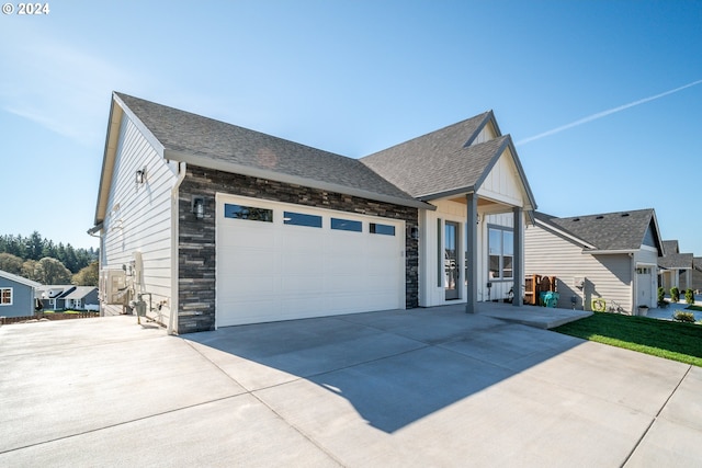 view of front of home featuring a garage