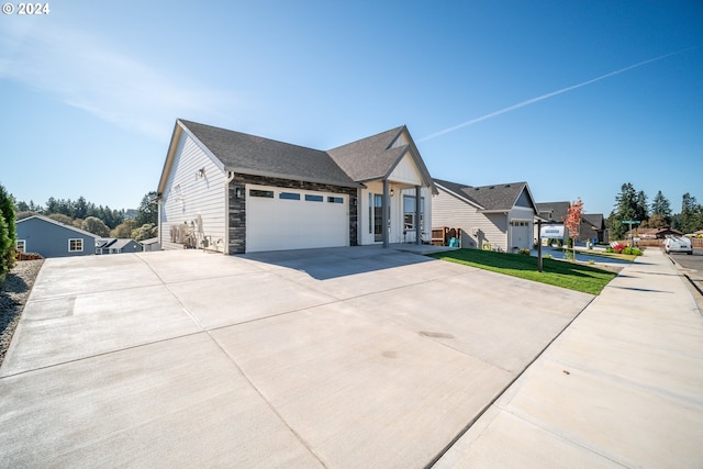 view of front facade with a garage