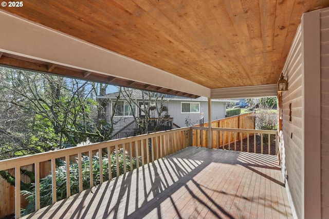 view of wooden deck