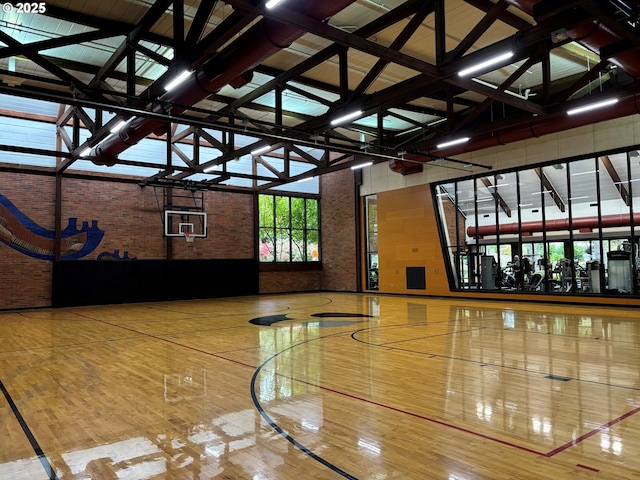 view of basketball court with community basketball court