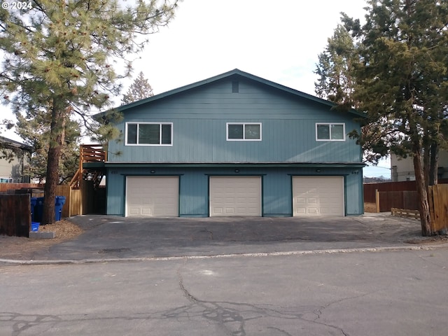 view of property featuring a garage