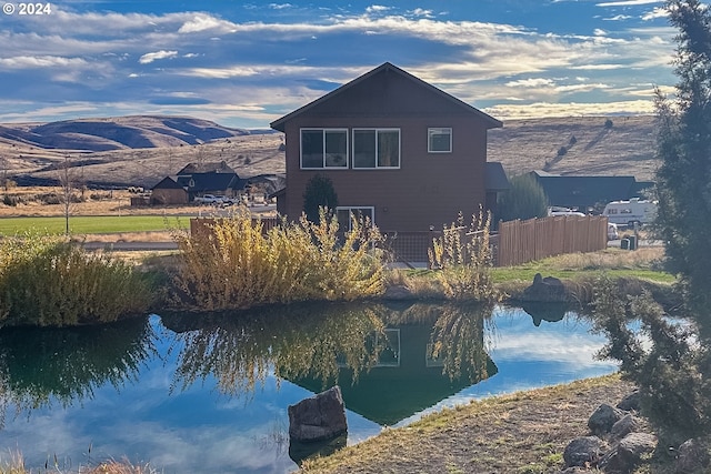 421 Little Lake Rd, Maupin, OR 97037 - water view featuring a mountainous background