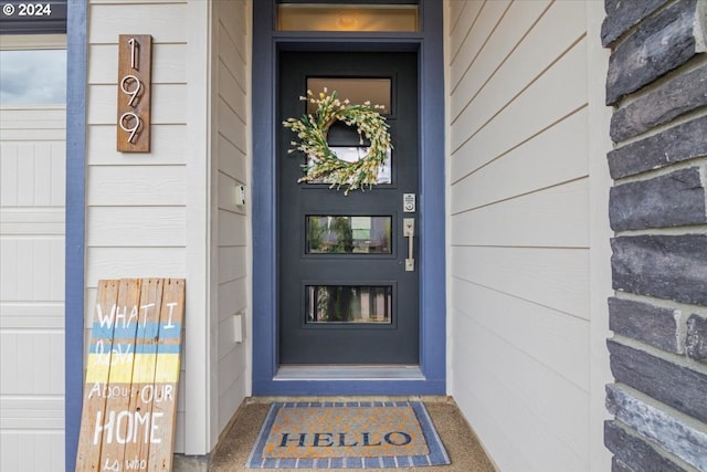 view of doorway to property