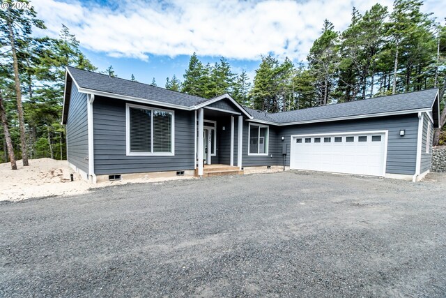 view of front of house featuring a garage