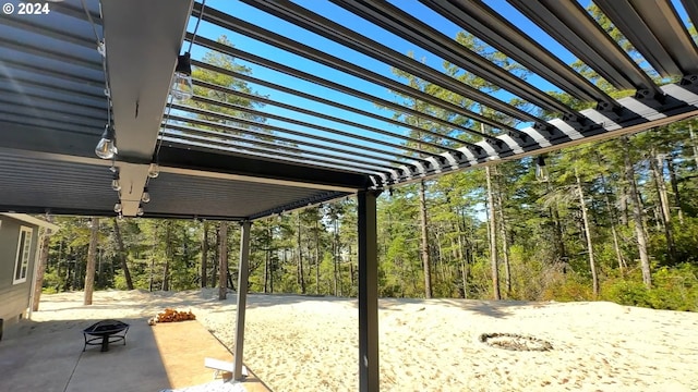 view of patio with a pergola