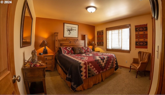 view of carpeted bedroom