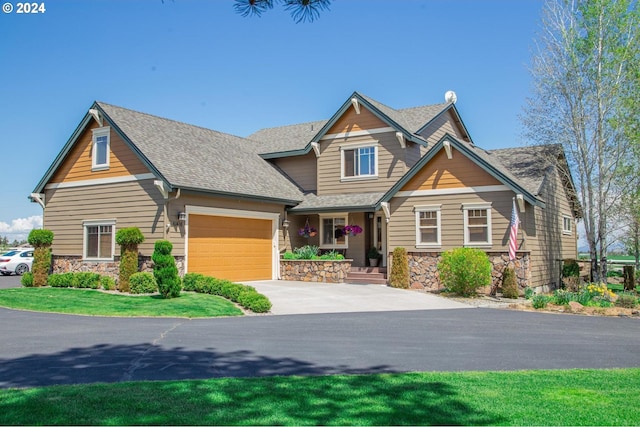 craftsman-style house with a garage