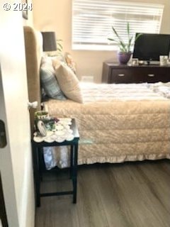 bedroom featuring wood-type flooring