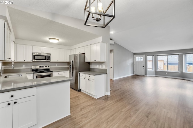 kitchen featuring white cabinets, sink, and appliances with stainless steel finishes