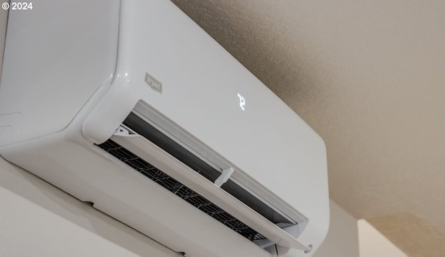 room details with a wall mounted air conditioner