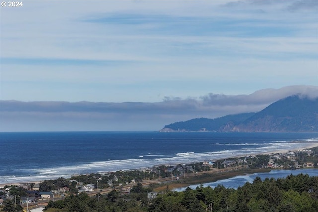 exterior space featuring a mountain view