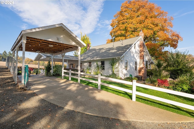 exterior space featuring a yard