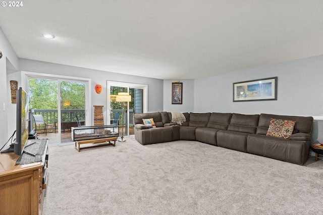 view of carpeted living room