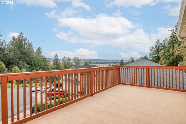 view of patio with a balcony