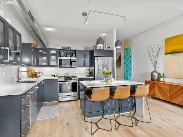 dining room featuring light wood-style flooring