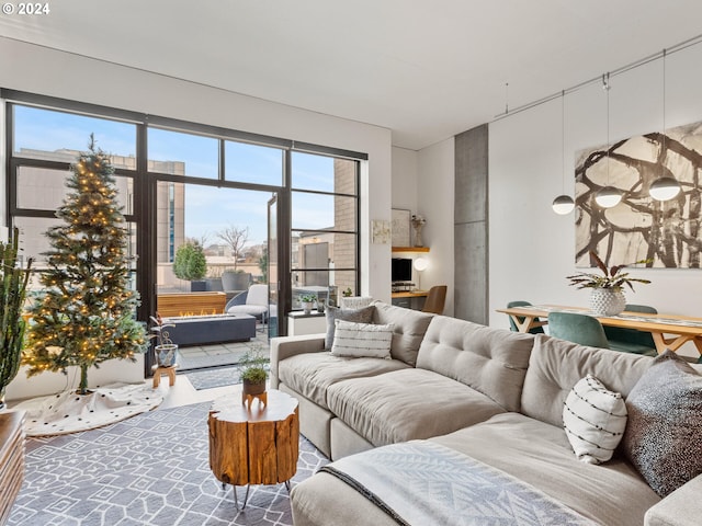 view of carpeted living room