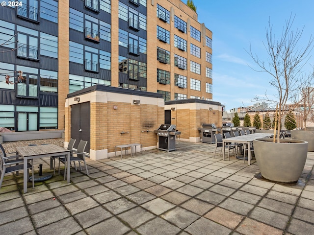 view of patio / terrace featuring grilling area