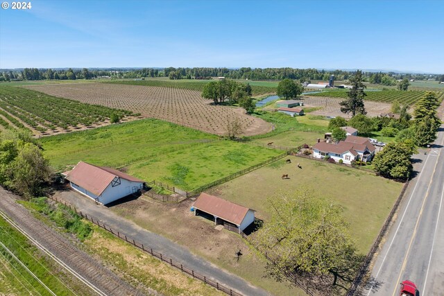 bird's eye view featuring a rural view