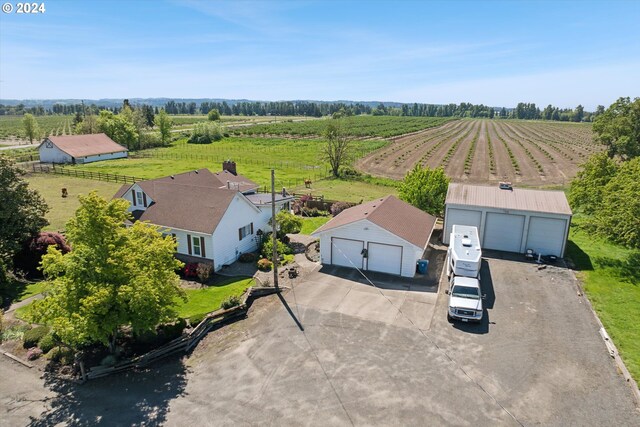 drone / aerial view featuring a rural view