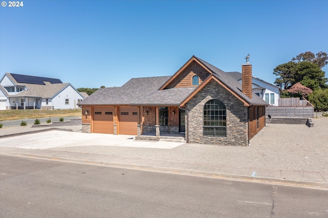 view of front facade with a garage