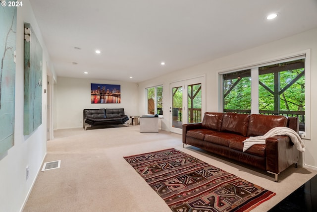 view of carpeted living room