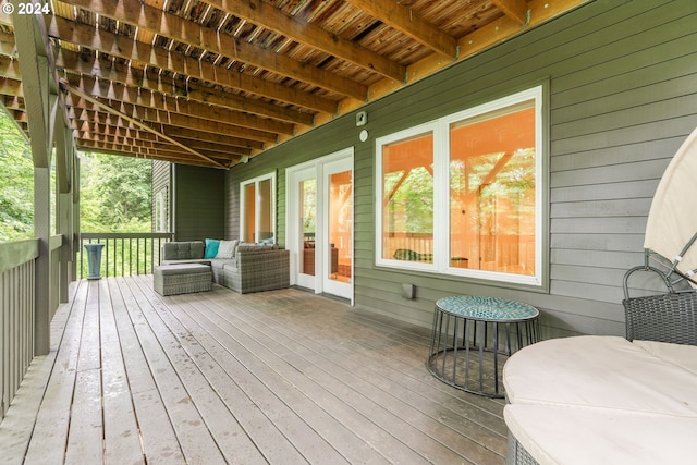 view of wooden terrace