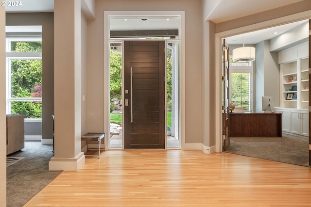 entryway featuring light hardwood / wood-style floors