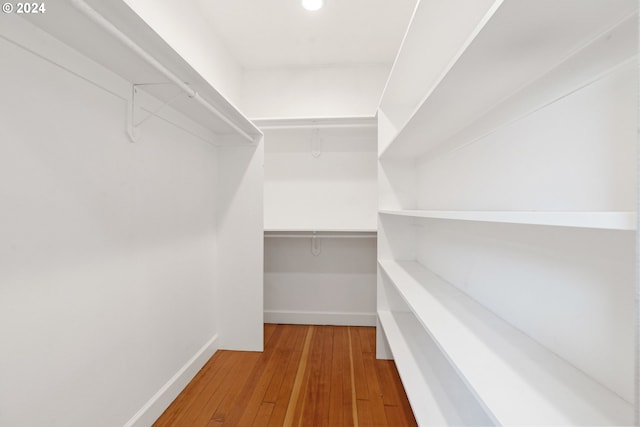 spacious closet featuring light wood-type flooring