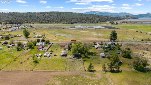 5851 Wocus Rd, Klamath Falls, OR 97601 - aerial overview of property's location with a forest and a water and mountain view