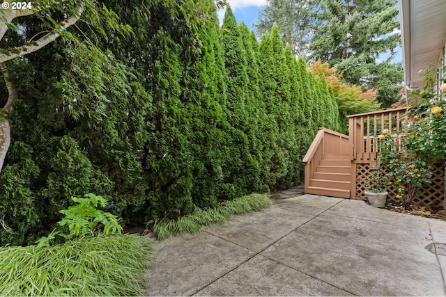 view of patio / terrace featuring a deck