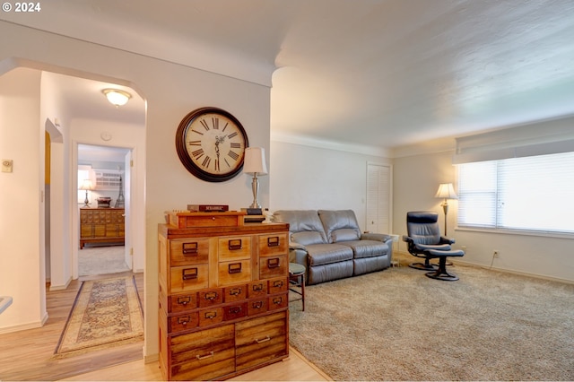 view of carpeted living room