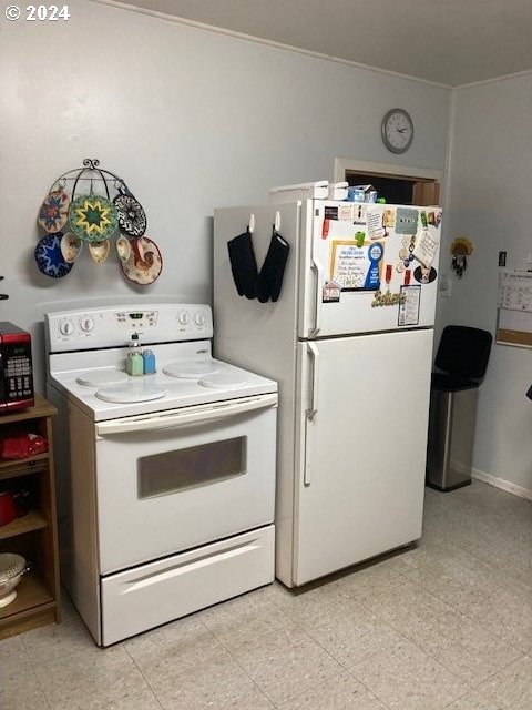 kitchen with white appliances