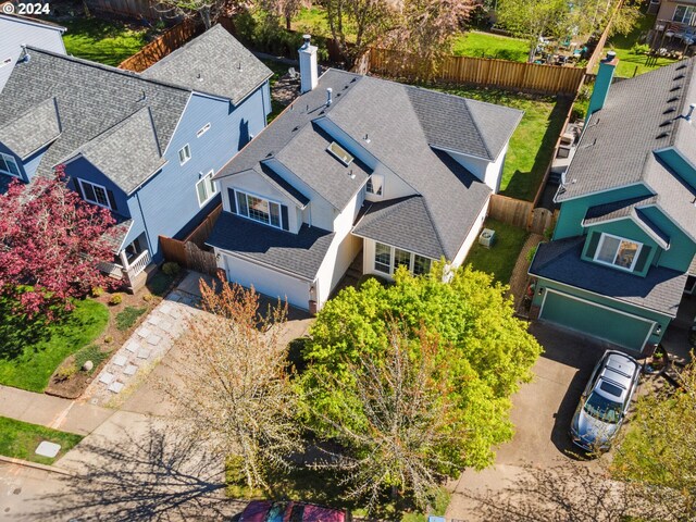 front of property with a garage