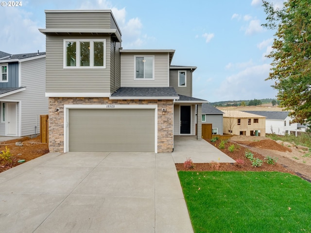 view of front facade featuring a garage