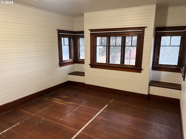 300 N River St, Enterprise, OR 97828 - spare room with baseboards, dark wood-type flooring, and healthy amount of natural light
