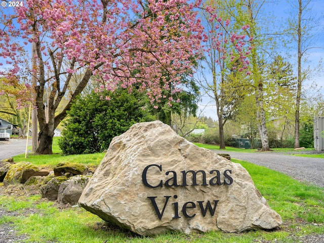 view of community sign