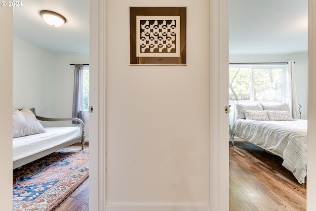 bedroom featuring wood-type flooring