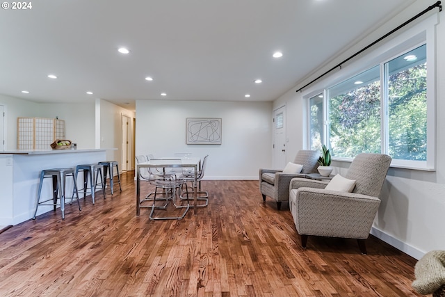 living room featuring hardwood / wood-style flooring