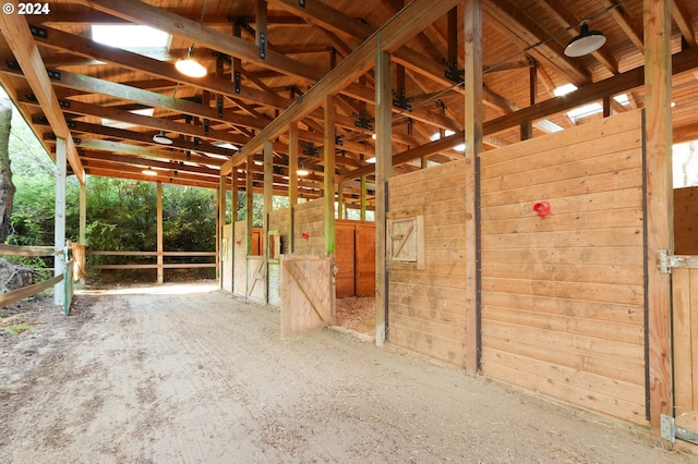 view of horse barn