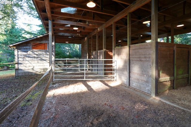 view of horse barn