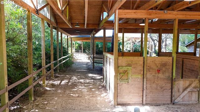 view of horse barn