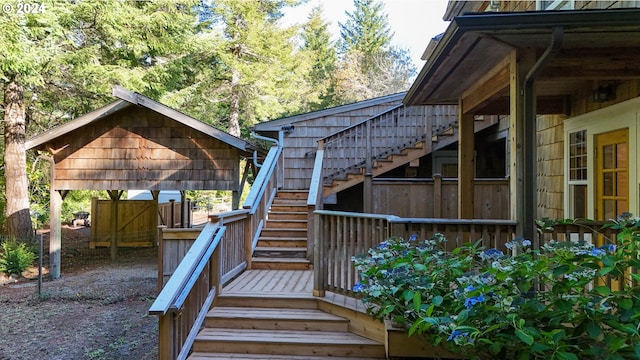 view of wooden terrace