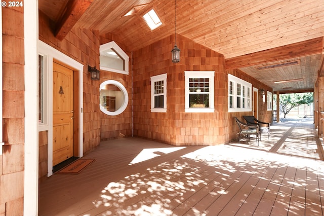 exterior space with covered porch