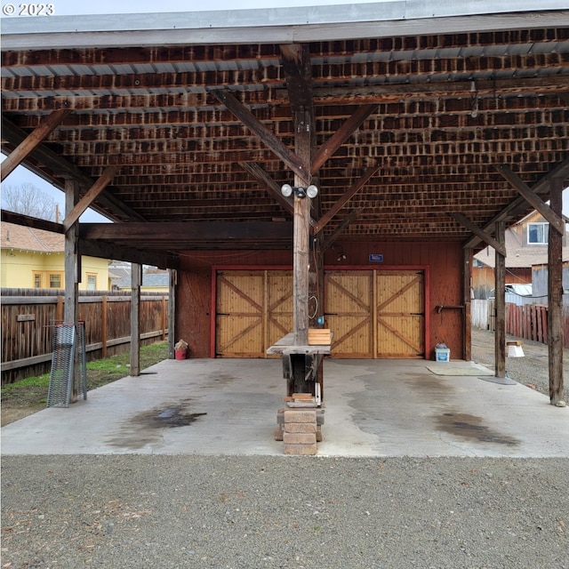 view of horse barn