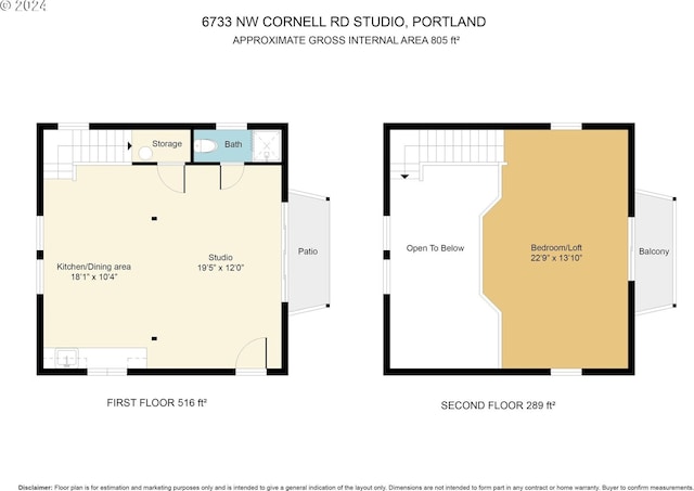 6733 NW Cornell Rd, Portland, OR 97229 - floor plan / room layout