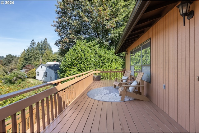 view of wooden terrace