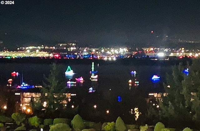 view of city with a water view